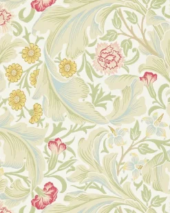 Sanderson Design Group Brands Ltd Mönstrade Tapeter|Blommiga Tapeter|William Morris & Co. Tapet - Leicester marble/rose