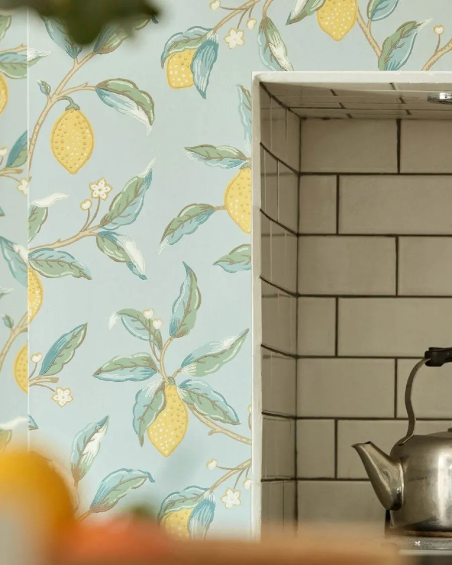Sanderson Design Group Brands Ltd Mönstrade Tapeter|Blommiga Tapeter|William Morris & Co. Tapet - Lemontree bay leaf