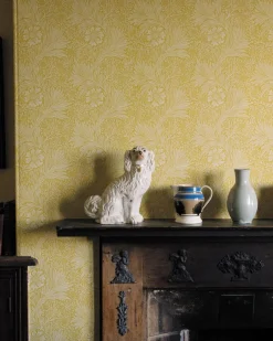Sanderson Design Group Brands Ltd Mönstrade Tapeter|Blommiga Tapeter|William Morris & Co. Tapet - Marigold Chartreuse