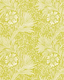 Sanderson Design Group Brands Ltd Mönstrade Tapeter|Blommiga Tapeter|William Morris & Co. Tapet - Marigold Chartreuse