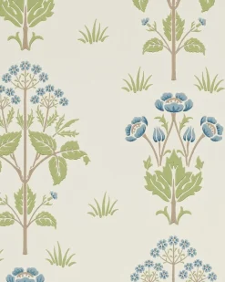 Sanderson Design Group Brands Ltd Mönstrade Tapeter|William Morris & Co - Tapeter|William Morris & Co. Tapet - Meadow Sweet Cornflower/Leaf