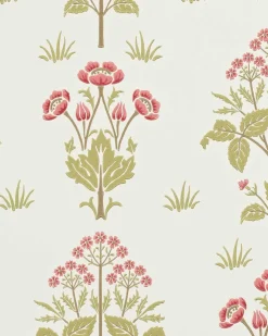 Sanderson Design Group Brands Ltd Mönstrade Tapeter|Blommiga Tapeter|William Morris & Co. Tapet - Meadow Sweet Rose/Olive