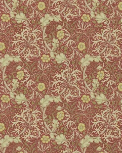 Sanderson Design Group Brands Ltd Mönstrade Tapeter|Blommiga Tapeter|William Morris & Co. Tapet - Morris Seaweed Red/Gold
