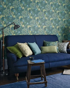 Sanderson Design Group Brands Ltd Mönstrade Tapeter|Blommiga Tapeter|William Morris & Co. Tapet - Morris Seaweed Ink/Woad