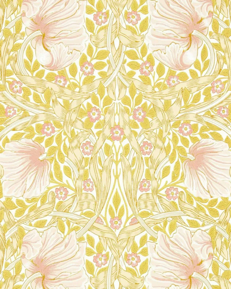Sanderson Design Group Brands Ltd Mönstrade Tapeter|Blommiga Tapeter|William Morris & Co. Tapet - Pimpernel Sunflower/Pink