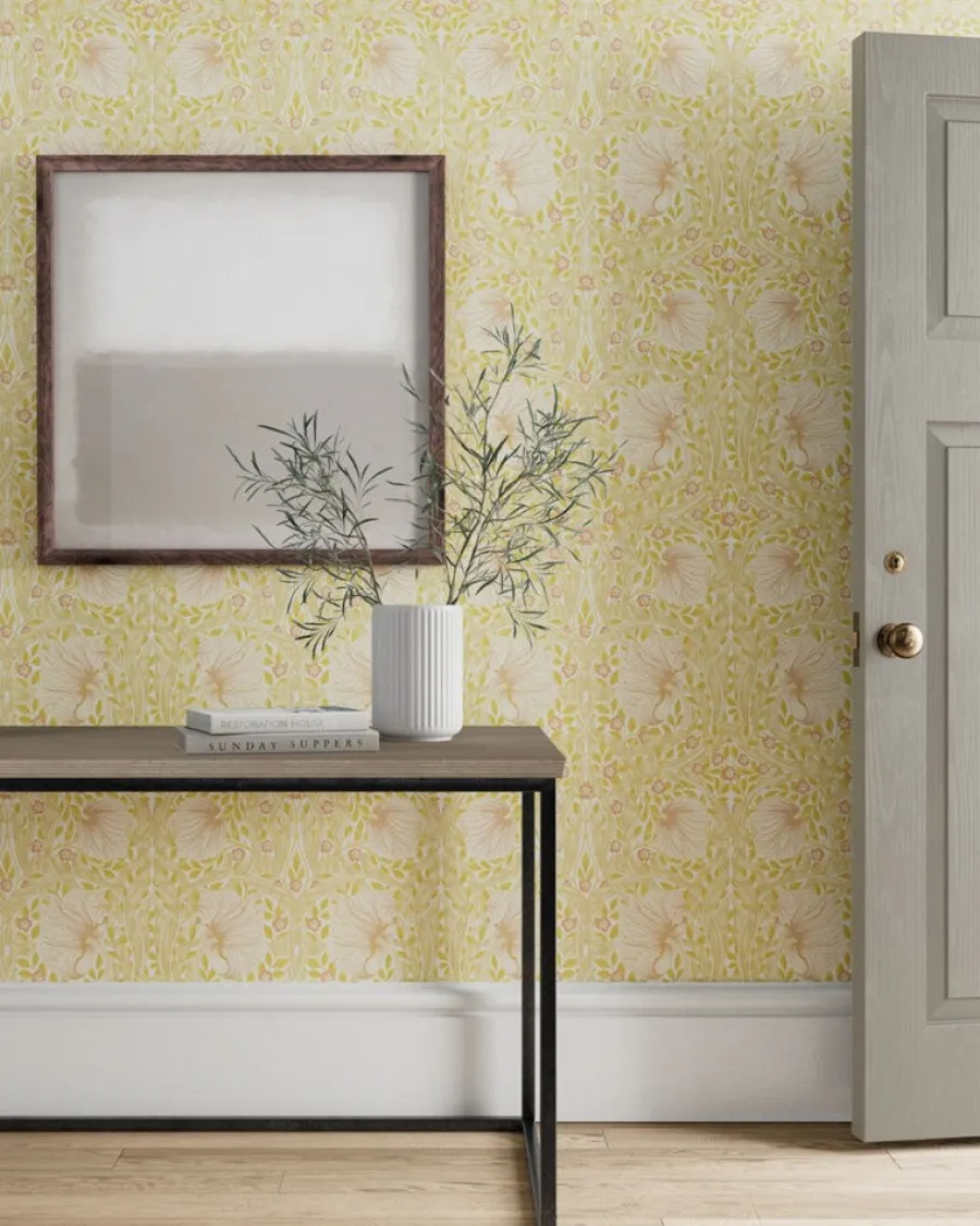 Sanderson Design Group Brands Ltd Mönstrade Tapeter|Blommiga Tapeter|William Morris & Co. Tapet - Pimpernel Sunflower/Pink