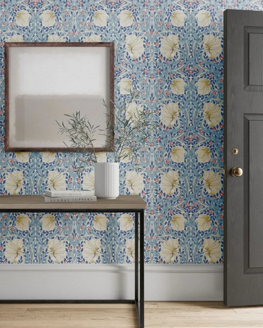Sanderson Design Group Brands Ltd Mönstrade Tapeter|Blommiga Tapeter|William Morris & Co. Tapet - Pimpernel Woad
