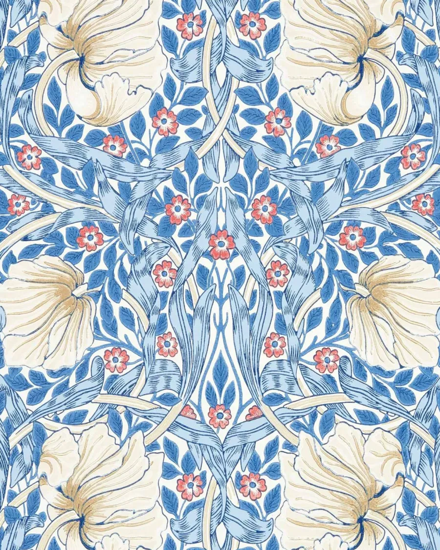 Sanderson Design Group Brands Ltd Mönstrade Tapeter|Blommiga Tapeter|William Morris & Co. Tapet - Pimpernel Woad