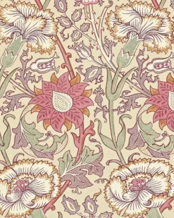 Sanderson Design Group Brands Ltd Mönstrade Tapeter|Blommiga Tapeter|William Morris & Co. Tapet - Pink & Rose manilla/wine