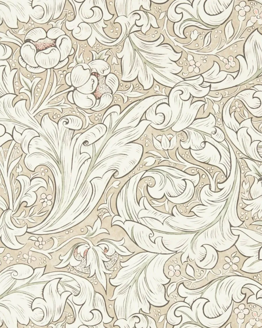 Sanderson Design Group Brands Ltd Mönstrade Tapeter|William Morris & Co - Tapeter|William Morris & Co. Tapet - Pure Bachelor´s Button Linen/Coral