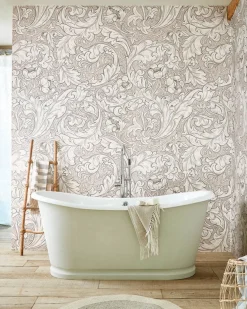 Sanderson Design Group Brands Ltd Mönstrade Tapeter|William Morris & Co - Tapeter|William Morris & Co. Tapet - Pure Bachelor´s Button Linen/Coral