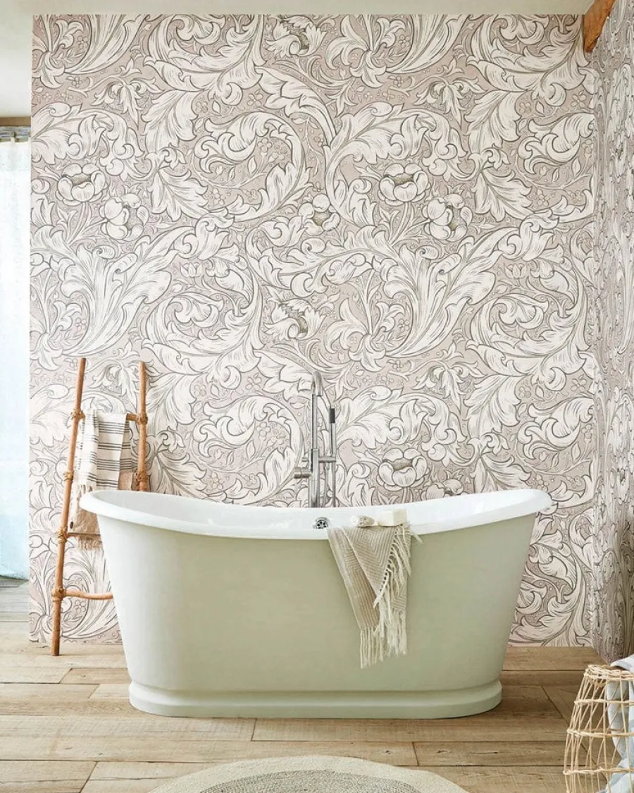 Sanderson Design Group Brands Ltd Mönstrade Tapeter|William Morris & Co - Tapeter|William Morris & Co. Tapet - Pure Bachelor´s Button Linen/Coral