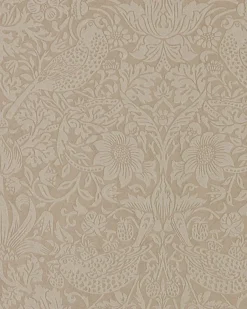 Sanderson Design Group Brands Ltd Mönstrade Tapeter|William Morris & Co - Tapeter|William Morris & Co. Tapet - Pure Strawberry Thief Taupe/Gilver