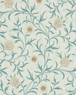 Sanderson Design Group Brands Ltd Mönstrade Tapeter|Blommiga Tapeter|William Morris & Co. Tapet - Scroll Loden/Slate