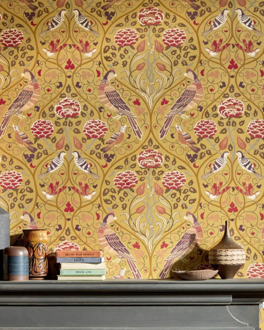 Sanderson Design Group Brands Ltd Mönstrade Tapeter|Blommiga Tapeter|William Morris & Co. Tapet - Seasons by May indigo