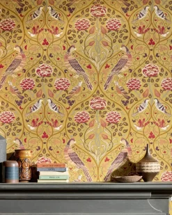 Sanderson Design Group Brands Ltd Mönstrade Tapeter|Blommiga Tapeter|William Morris & Co. Tapet - Seasons by May linen