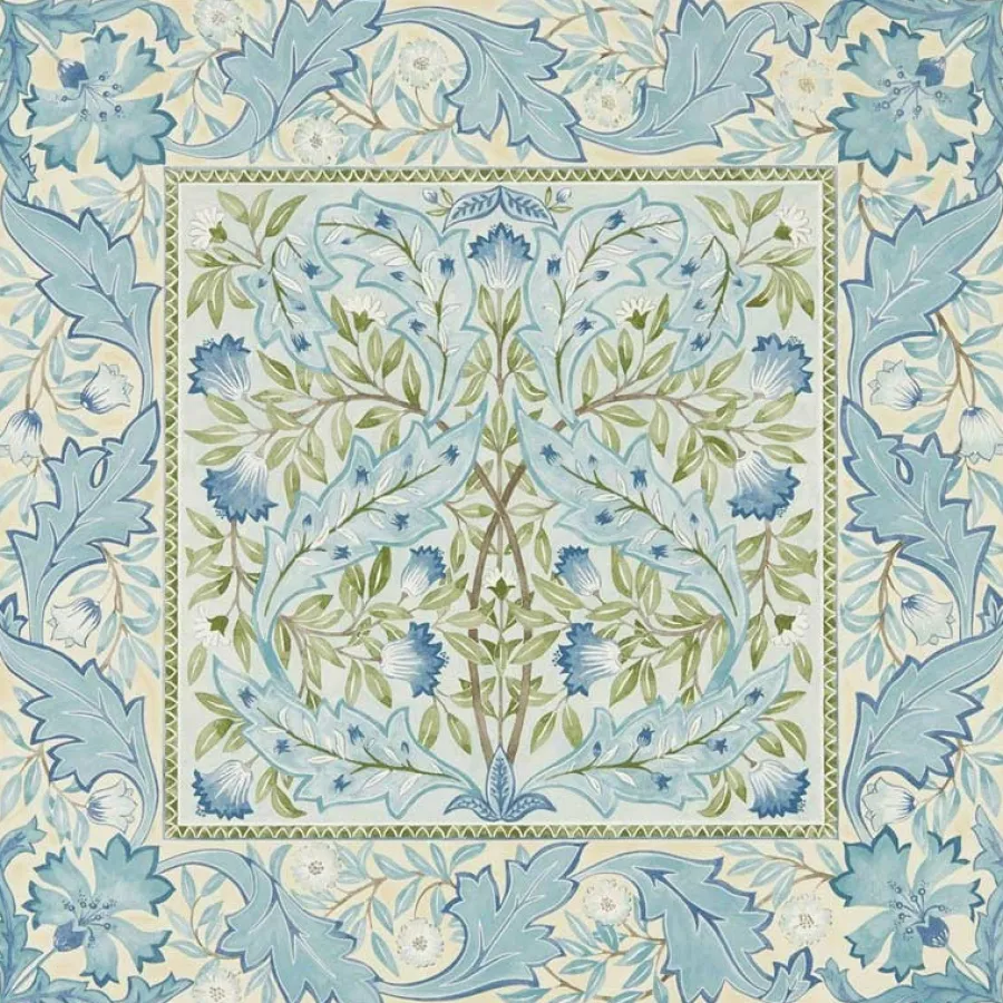 Sanderson Design Group Brands Ltd Mönstrade Tapeter|Blommiga Tapeter|William Morris & Co. Tapet - Wilhelmina indigo