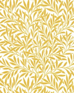 Sanderson Design Group Brands Ltd Mönstrade Tapeter|Blommiga Tapeter|William Morris & Co. Tapet - Willow Yellow