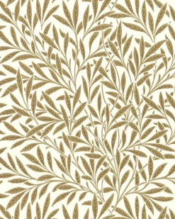 Sanderson Design Group Brands Ltd Mönstrade Tapeter|Blommiga Tapeter|William Morris & Co. Tapet - Willow Cream/Brown
