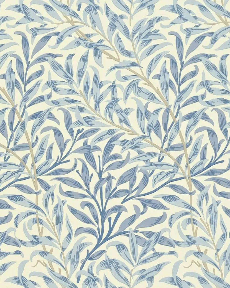 Sanderson Design Group Brands Ltd Mönstrade Tapeter|Blommiga Tapeter|William Morris & Co. Tapet - Willow Boughs Blue