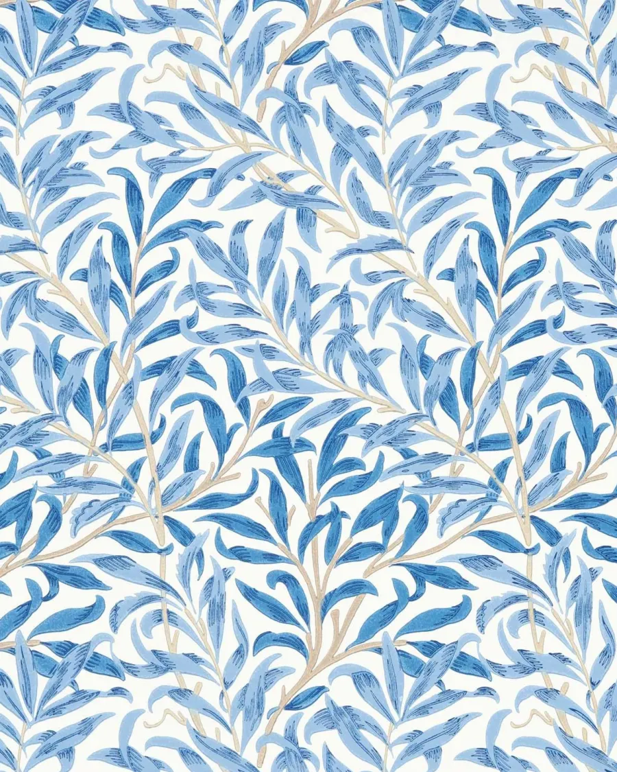 Sanderson Design Group Brands Ltd Mönstrade Tapeter|Blommiga Tapeter|William Morris & Co. Tapet - Willow Boughs Woad