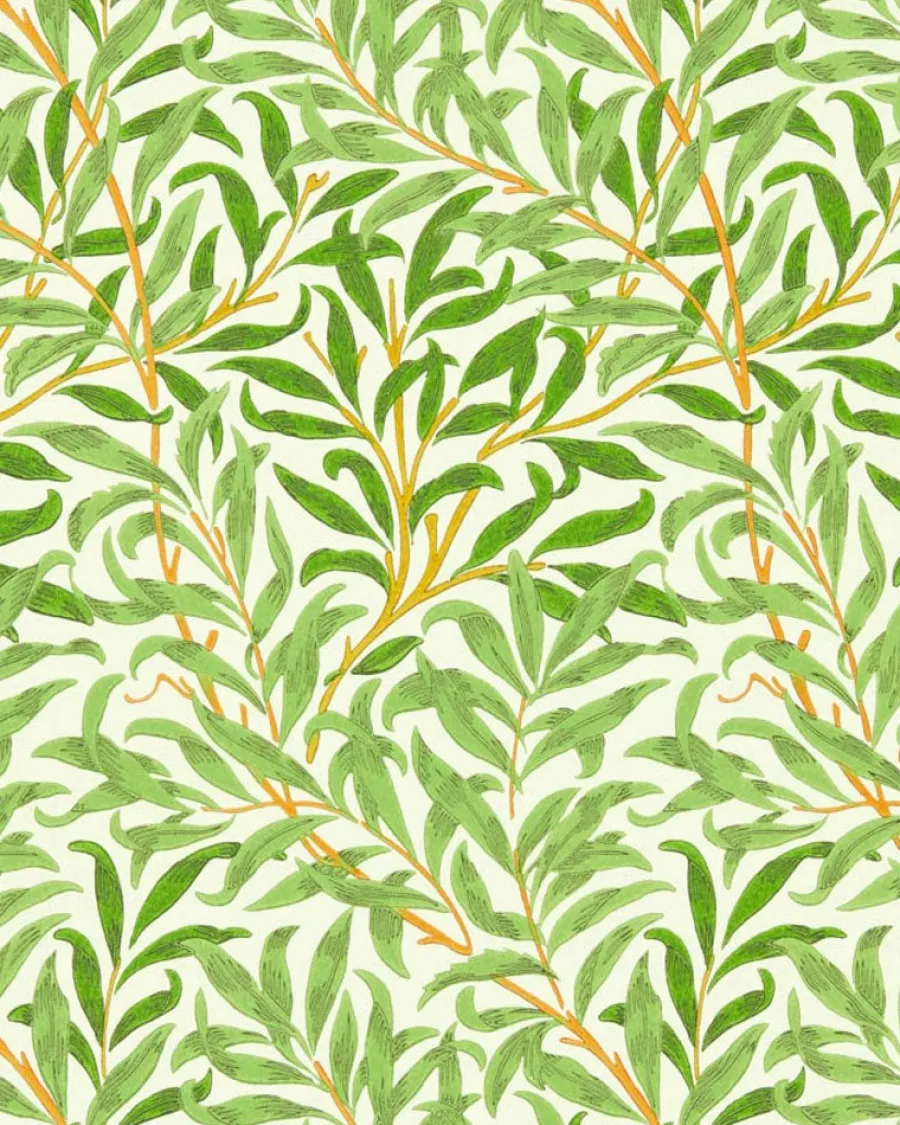 Sanderson Design Group Brands Ltd Mönstrade Tapeter|Blommiga Tapeter|William Morris & Co. Tapet - Willow Boughs leaf green